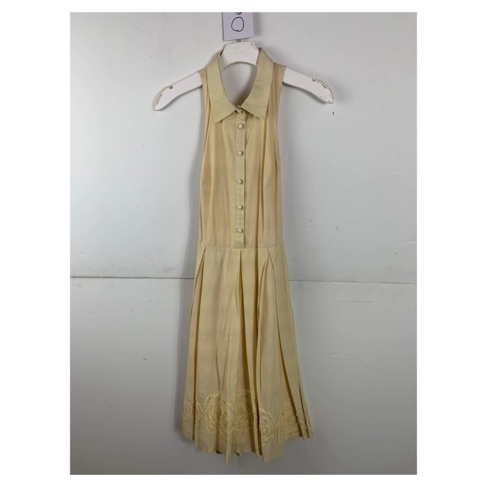Anthropologie Eva Franco Light Yellow Halter Mini Dress